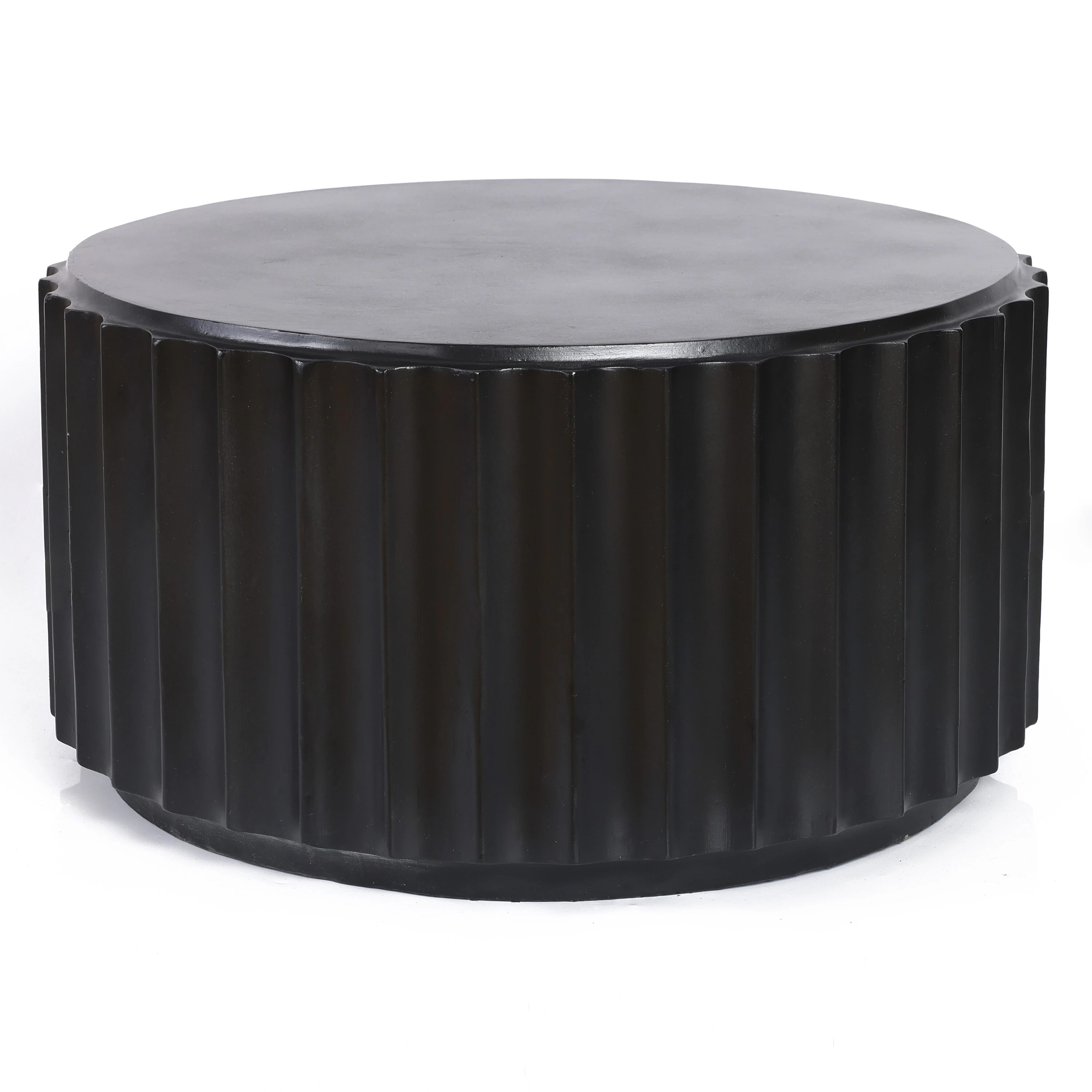 LuxenHome Round Outdoor Coffee Table 27.5-in W x 27.5-in L Large | WHOF1570 | Lowe's