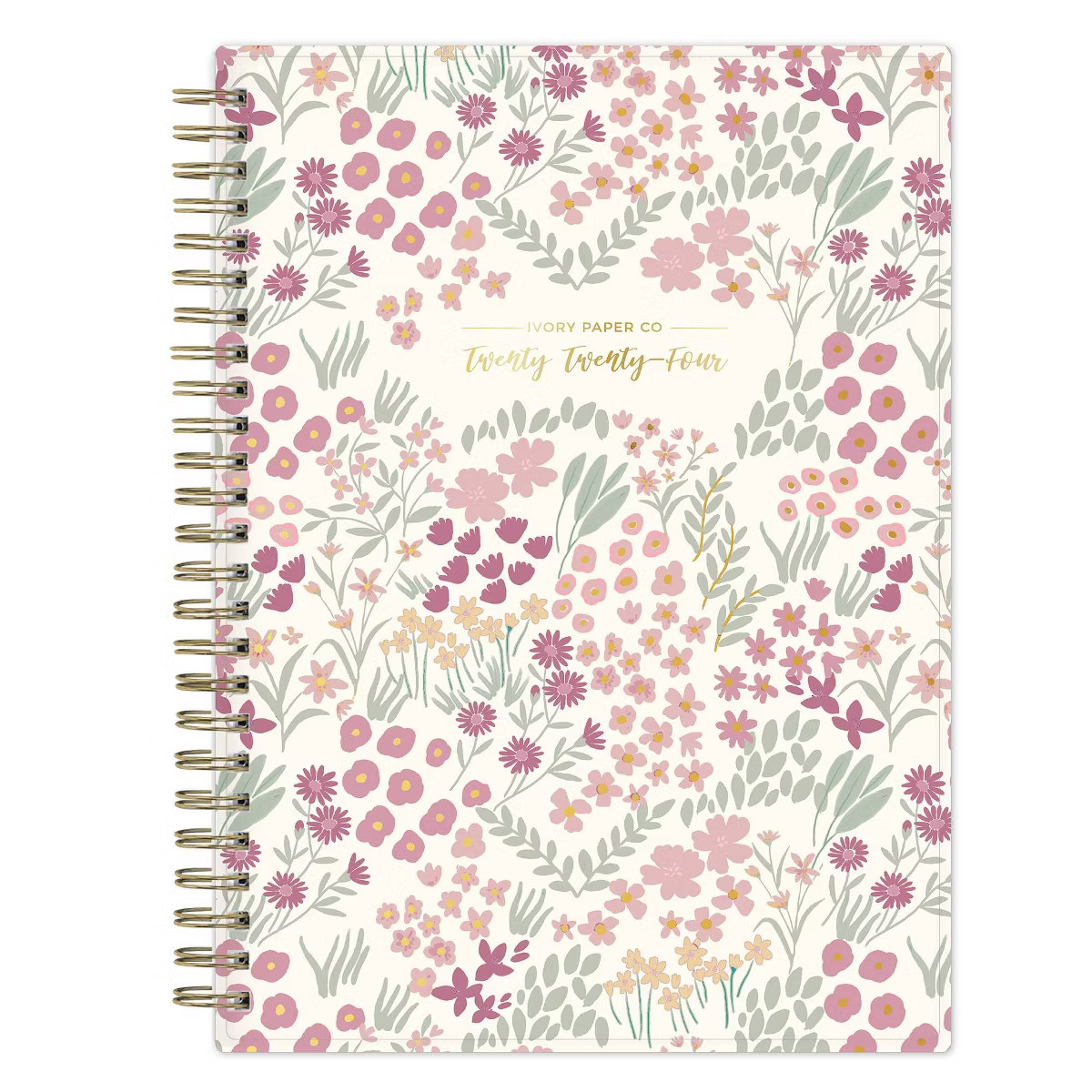 Ivory Paper Co. 2024 Planner 8.74"x6.85" Weekly/Monthly Wirebound Tillie Pink | Target