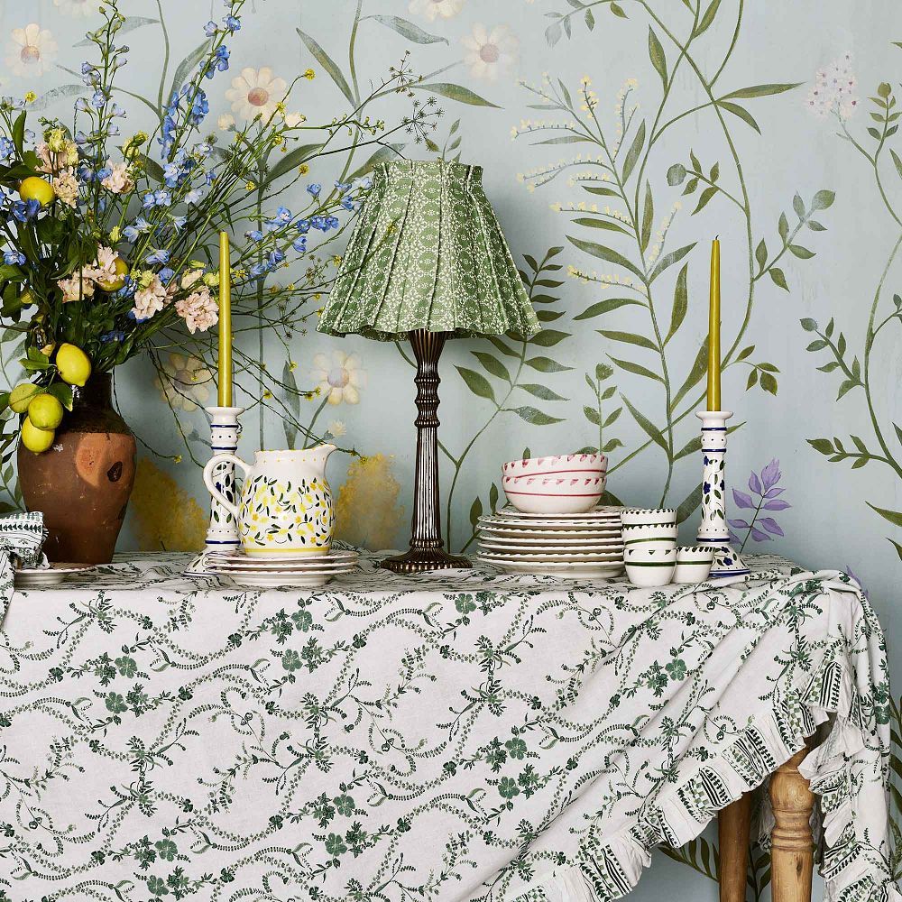 Checkered Floral Table Linens | GreenRow