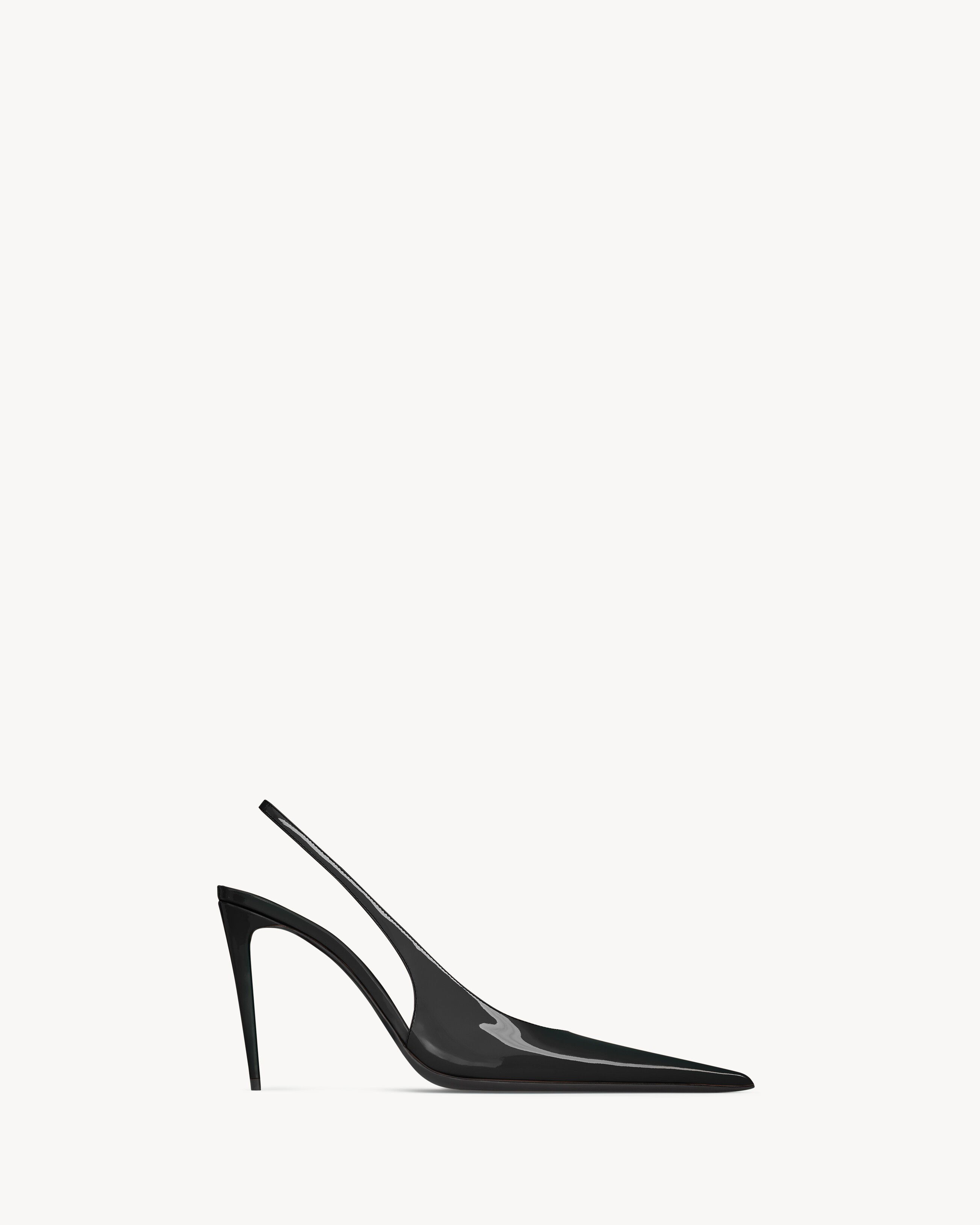 GUERMANTES slingback pumps in patent leather in Black | Saint Laurent | YSL EN-US | Saint Laurent Inc. (Global)
