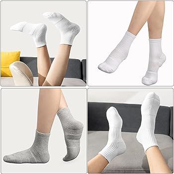 COOPLUS Womens Ankle Socks Athletic Running Cotton Quarter Socks for Women 6 Pairs | Amazon (US)