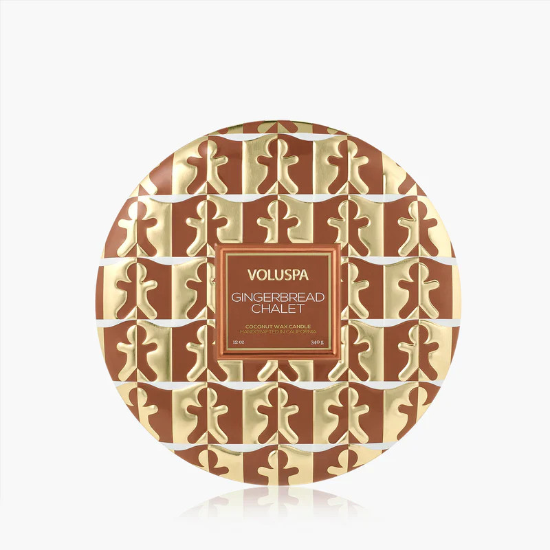 Voluspa Gingerbread Chalet 3 Wick Tin Candle | Ama La Vita
