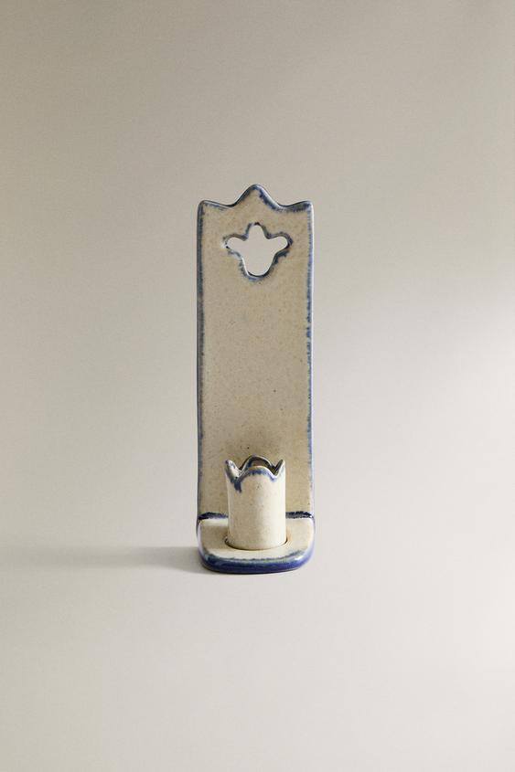 CERAMIC CANDLESTICK WITH CONTRAST EDGE | Zara US