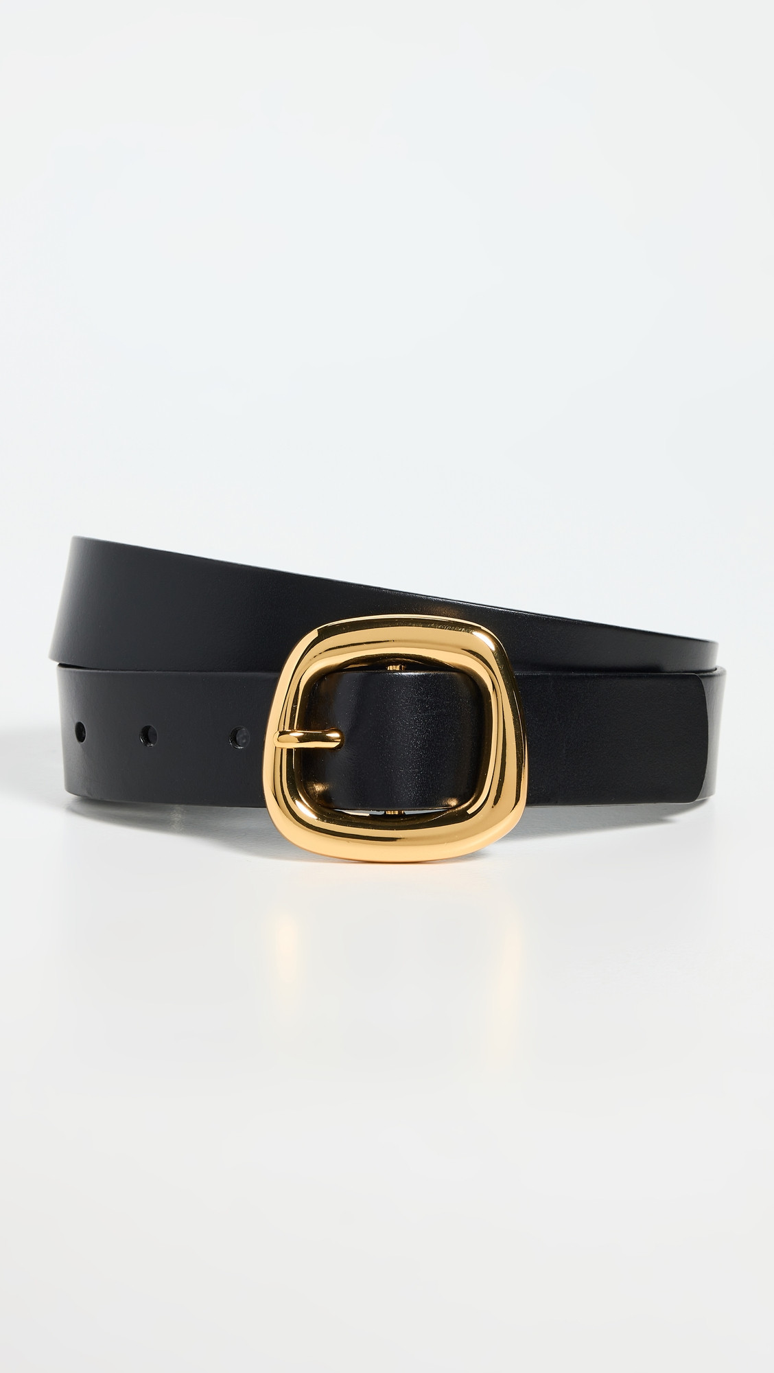 Madewell Puffy Buckle Belt True Black L | Shopbop