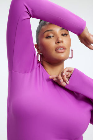 GOOD ICON METALLIC FAUX LEATHER PANTS | BLUE RINSE METALLIC | Good American