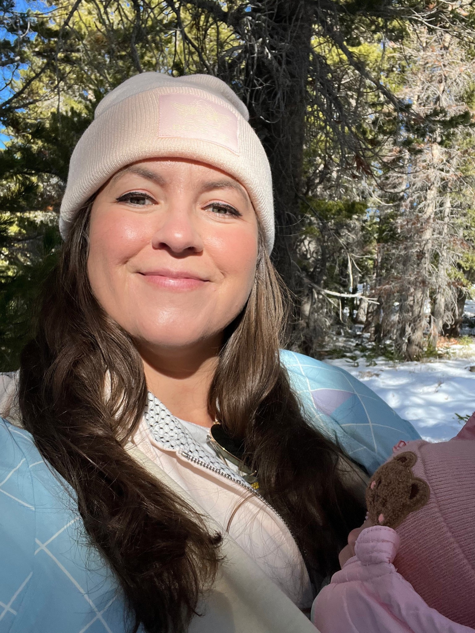 Snow shoeing around the mountains to find our Christmas tree! Wearing boys lie beanie and Selkie jacket 🩷

Psssst Selkie Santa bags are back tomorrow at ten am!! 👀 🎅 

#beanine #snowoutfit #winteroutfit #christmastree 

#LTKSeasonal #LTKootd #LTKmomlife