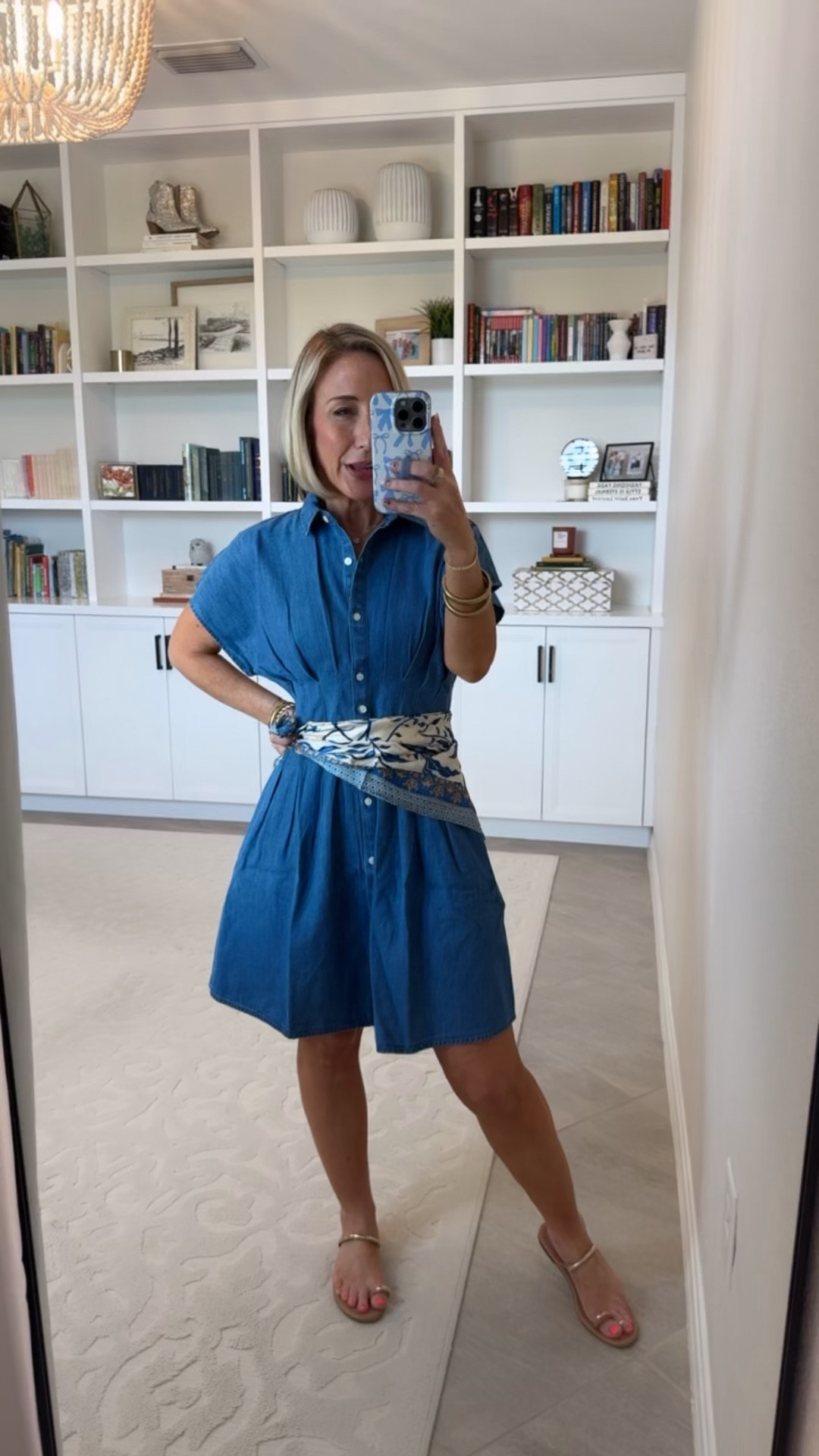 Spring Haul - not-so-rapid unboxing… part 1 (and it’s ALL ON SALE!)  Chambray Pleated Mini Pocket Shirtdress - size XXS. 50% off. 

#LTKSeasonal#LTKOver40#LTKSaleAlert 

 