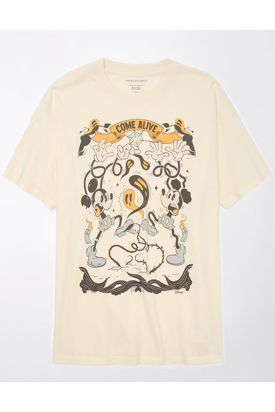 AE Oversized Halloween Mickey Graphic Tee | American Eagle Outfitters (US & CA)