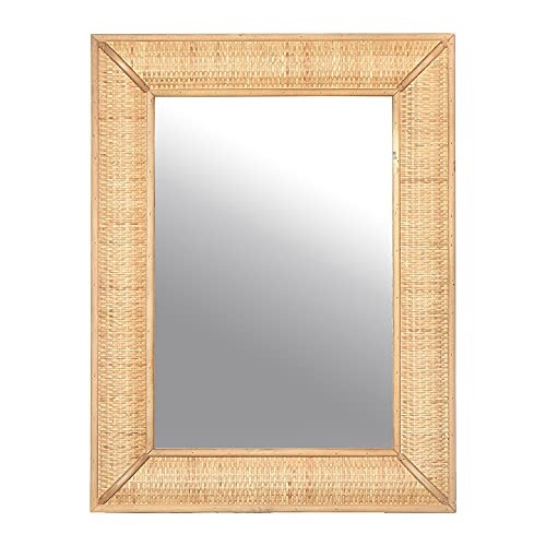 Creative Co-op EC0527 Rectangle Wall Rattan Detail, Natural Mirror | Amazon (US)