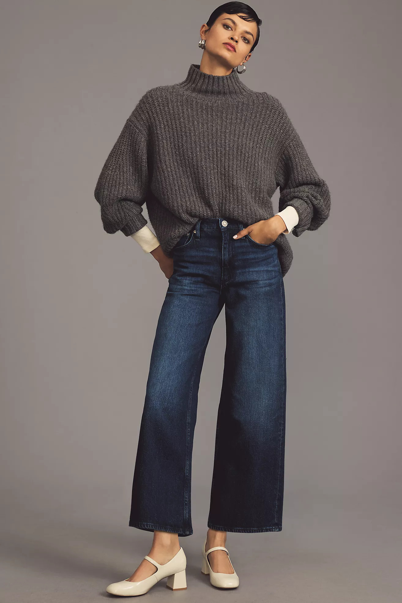 rag & bone Andi High-Rise Wide-Leg Jeans | Anthropologie (US)