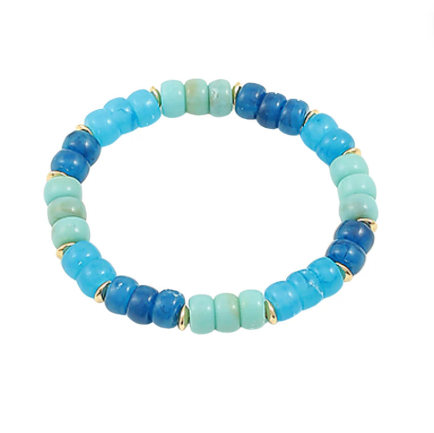 Stone Beads Stretched Bracelet | Shop Bijou