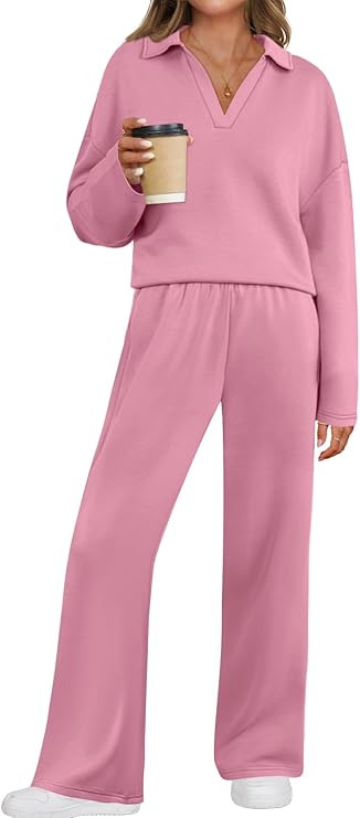 MEROKEETY Women's 2 Piece Outfits Sweatsuit Long Sleeve Sweatshirt Sweatpant Tracksuit Lounge Set... | Amazon (US)