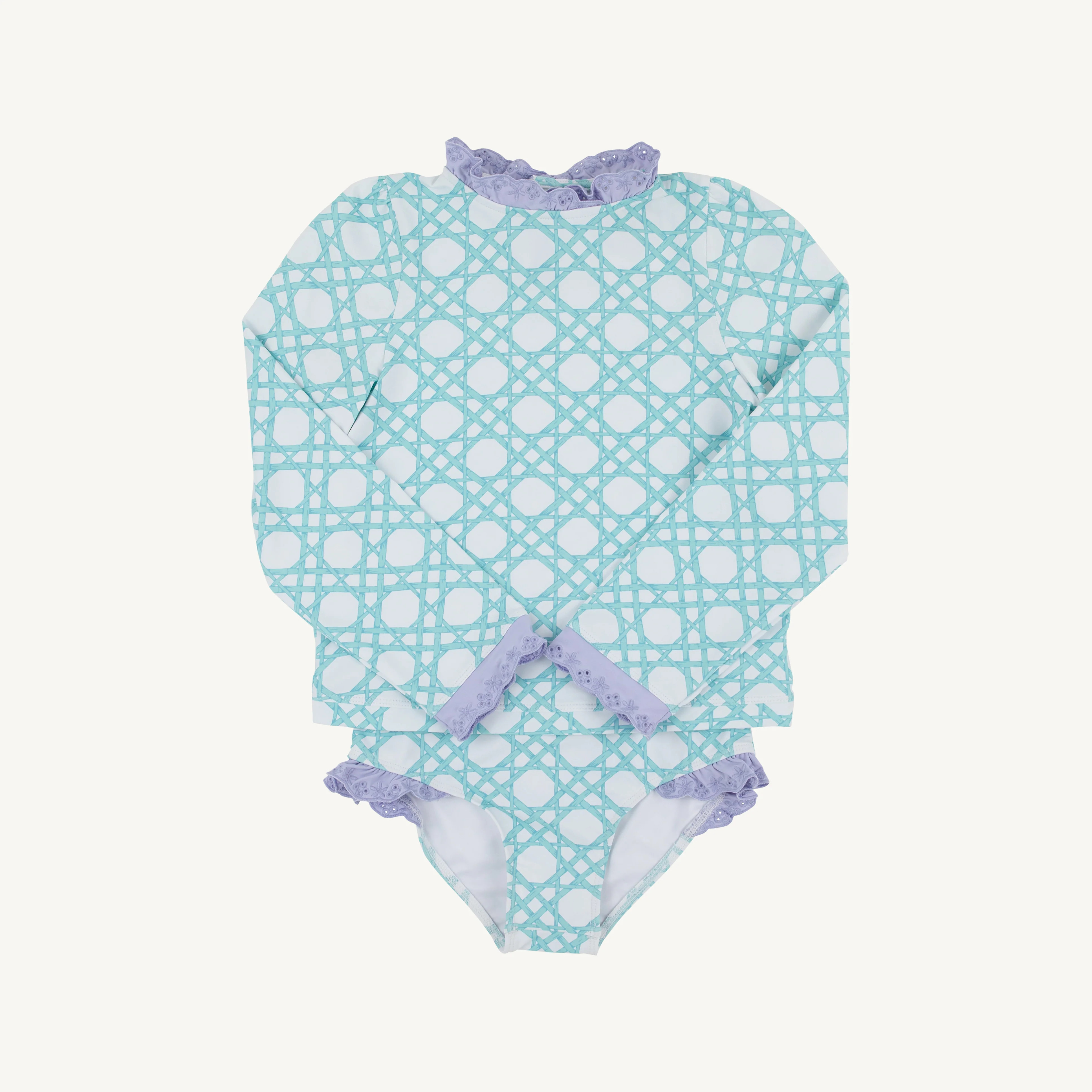 Wave Spotter Swim Set - Catamaran Cane with Lauderdale Lavender | The Beaufort Bonnet Company