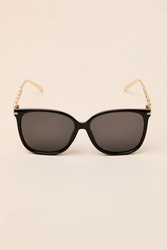 Madita Black Oversized Square Sunglasses | Lulus