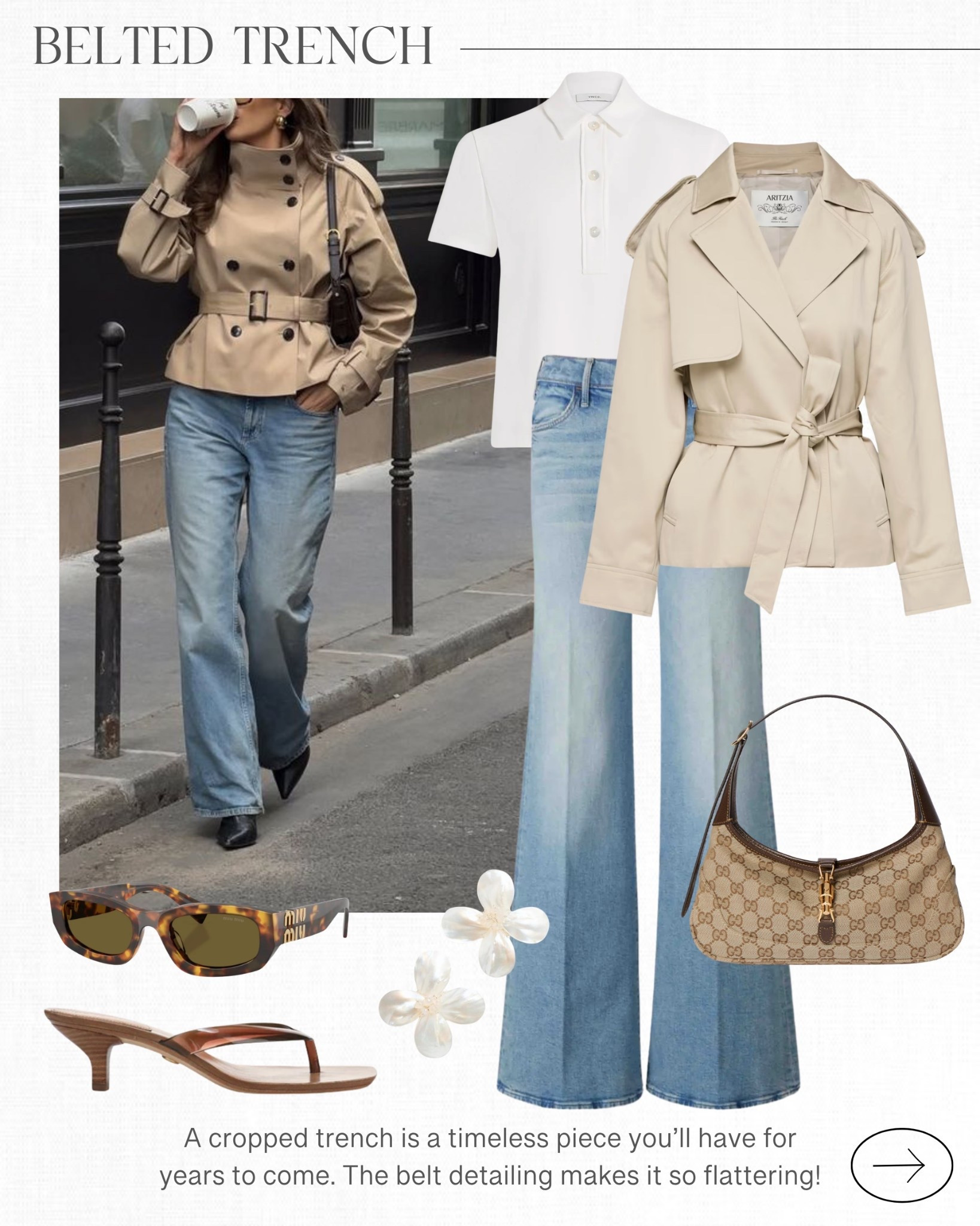 A cropped trench can be worn all year long and is one of the most versatile pieces in my closet!

#LTKOver40 #LTKSeasonal #LTKootd