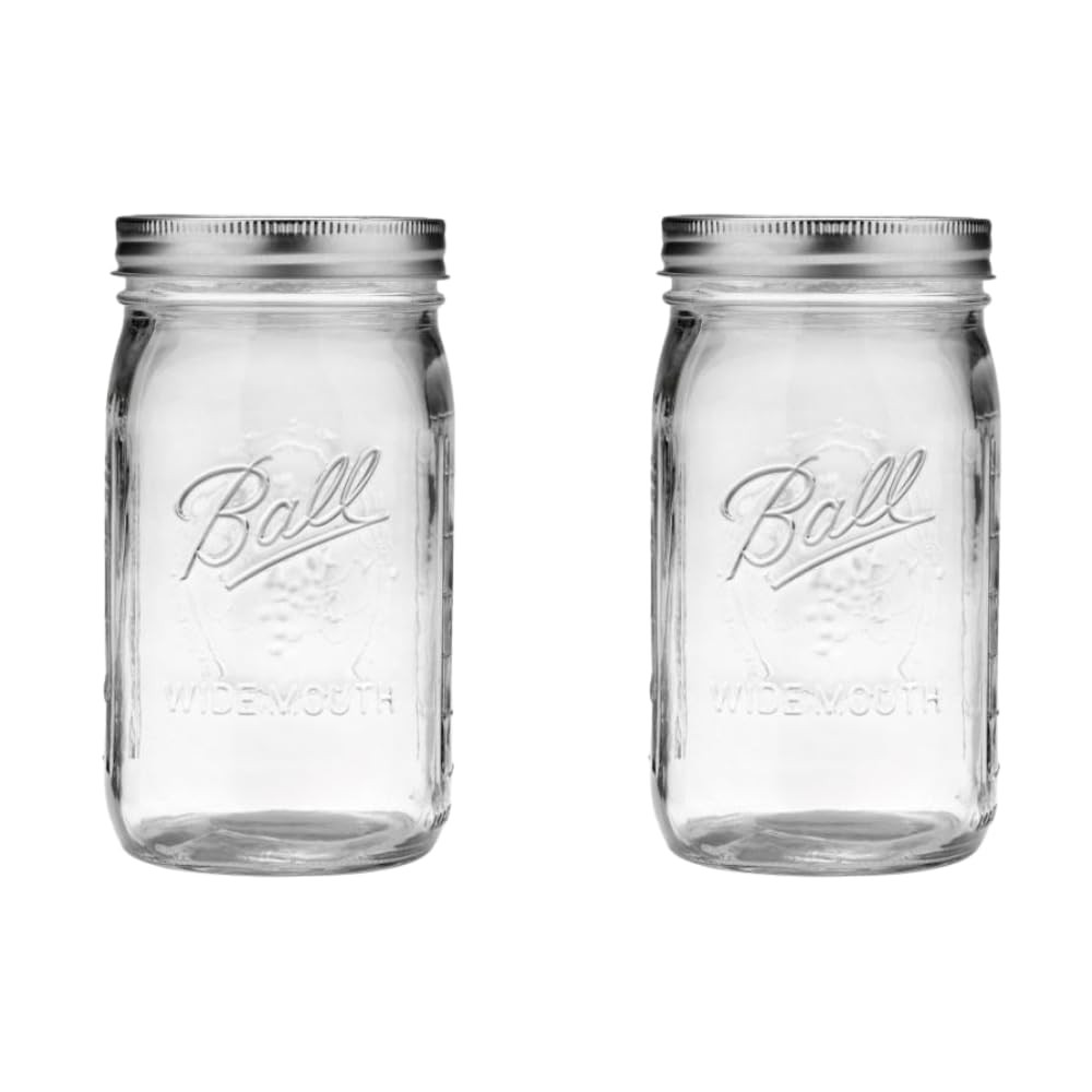 Ball Wide Mouth Glass Mason Jars with Lids and Bands, Used for Canning, Pickling, Juice, Jam, Jel... | Amazon (US)