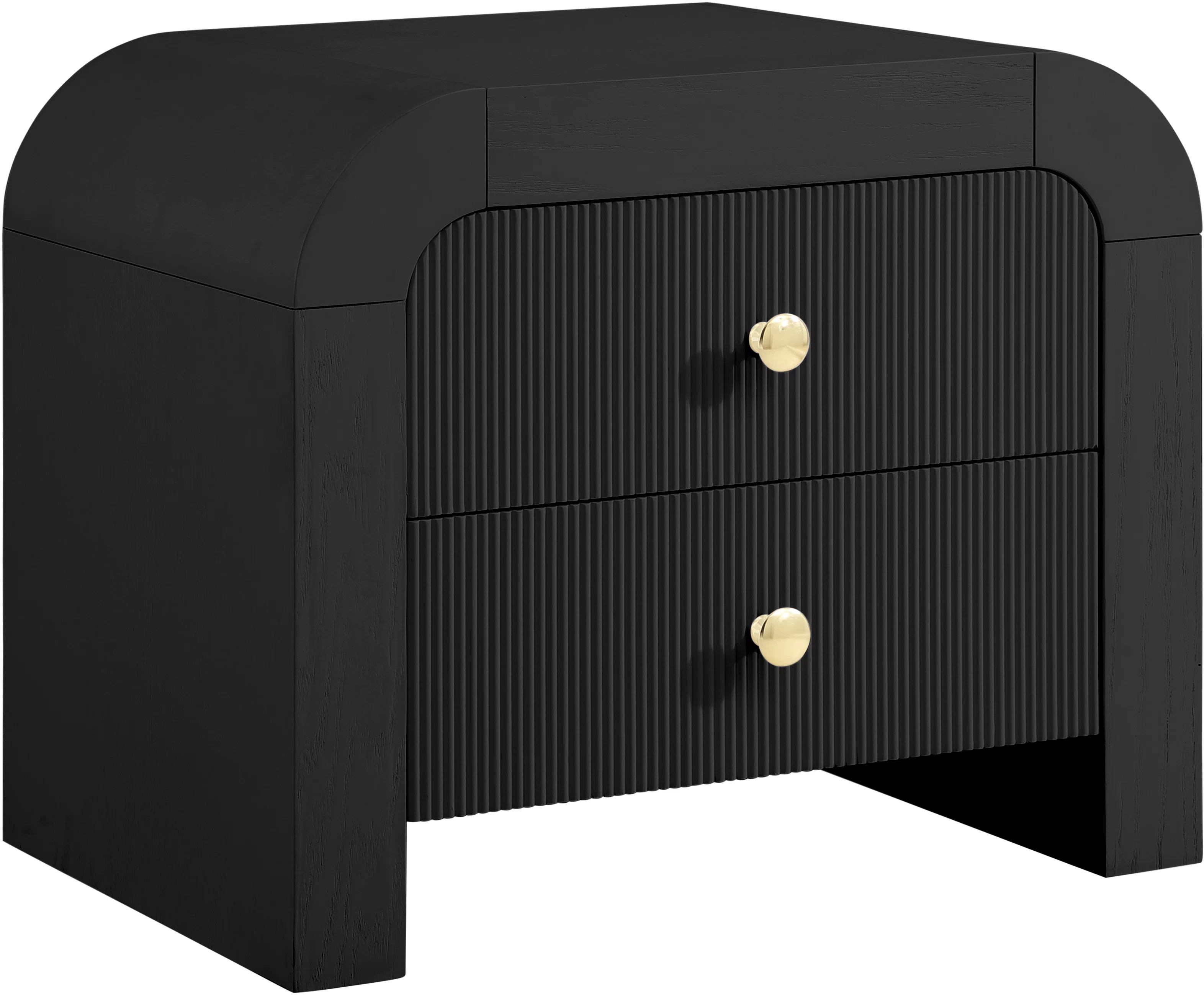 Alessondra 2 Drawer Fluted Night Stand | Wayfair North America