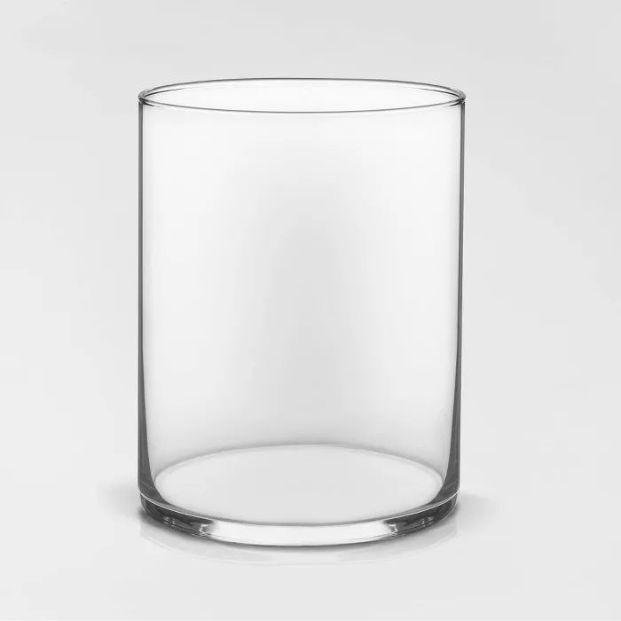 8" x 6.1" Wide Cylinder Glass Vase Clear - Threshold™ | Target