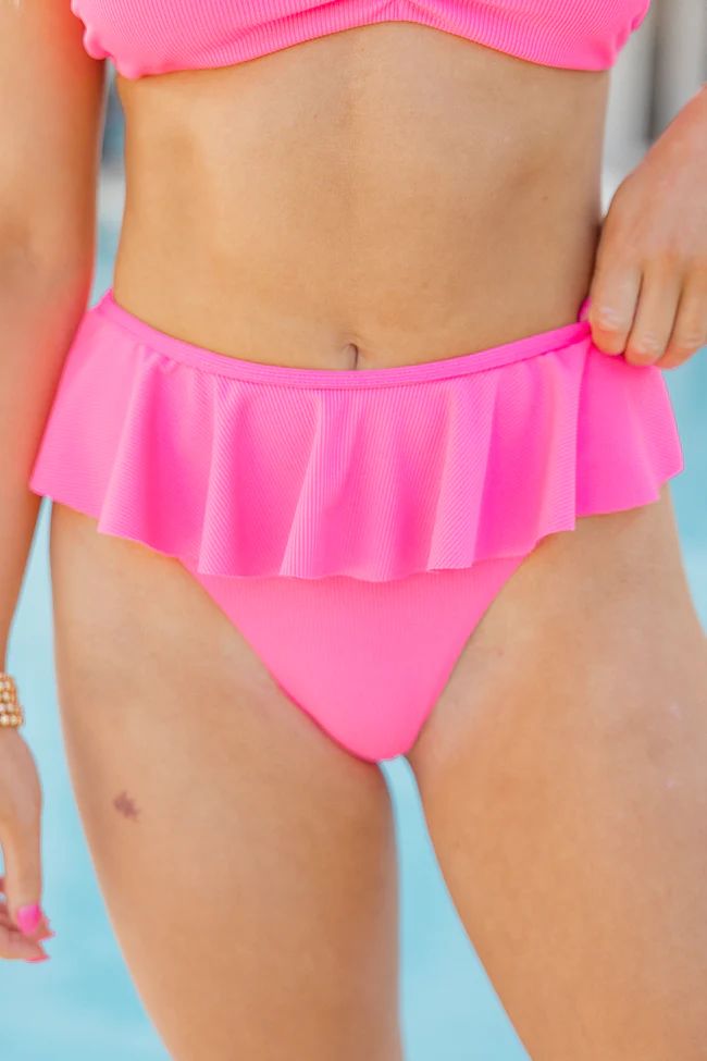 Last Splash Pink Ruffle Bikini Bottoms SALE | Pink Lily