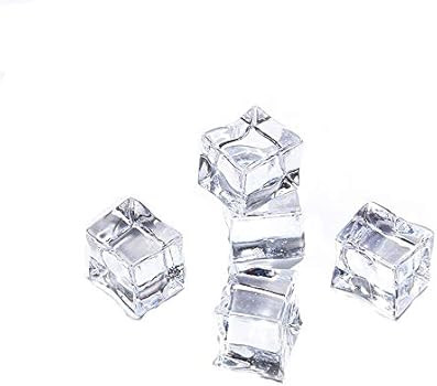 Anyumocz 50 Pcs 20mm Clear Fake Ice Acrylic Decorative Ice Cubes Display for Home Decoration Wedd... | Amazon (US)