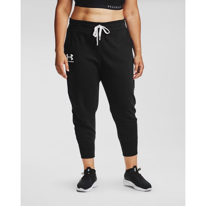 Under Armour Women's Rival Fleece Plus Size Jogger Pant Black, 1X - Women's Athletic Performance Bot | Academy Sports + Outdoor Affiliate