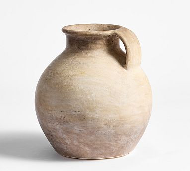 Large Weathered Handcrafted Natural Vase - 14"H | Pottery Barn (US)