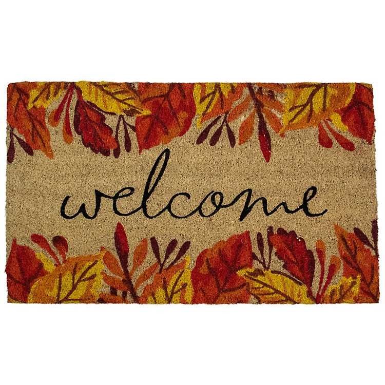 Welcome Fall Leaves Doormat | Kirkland's Home