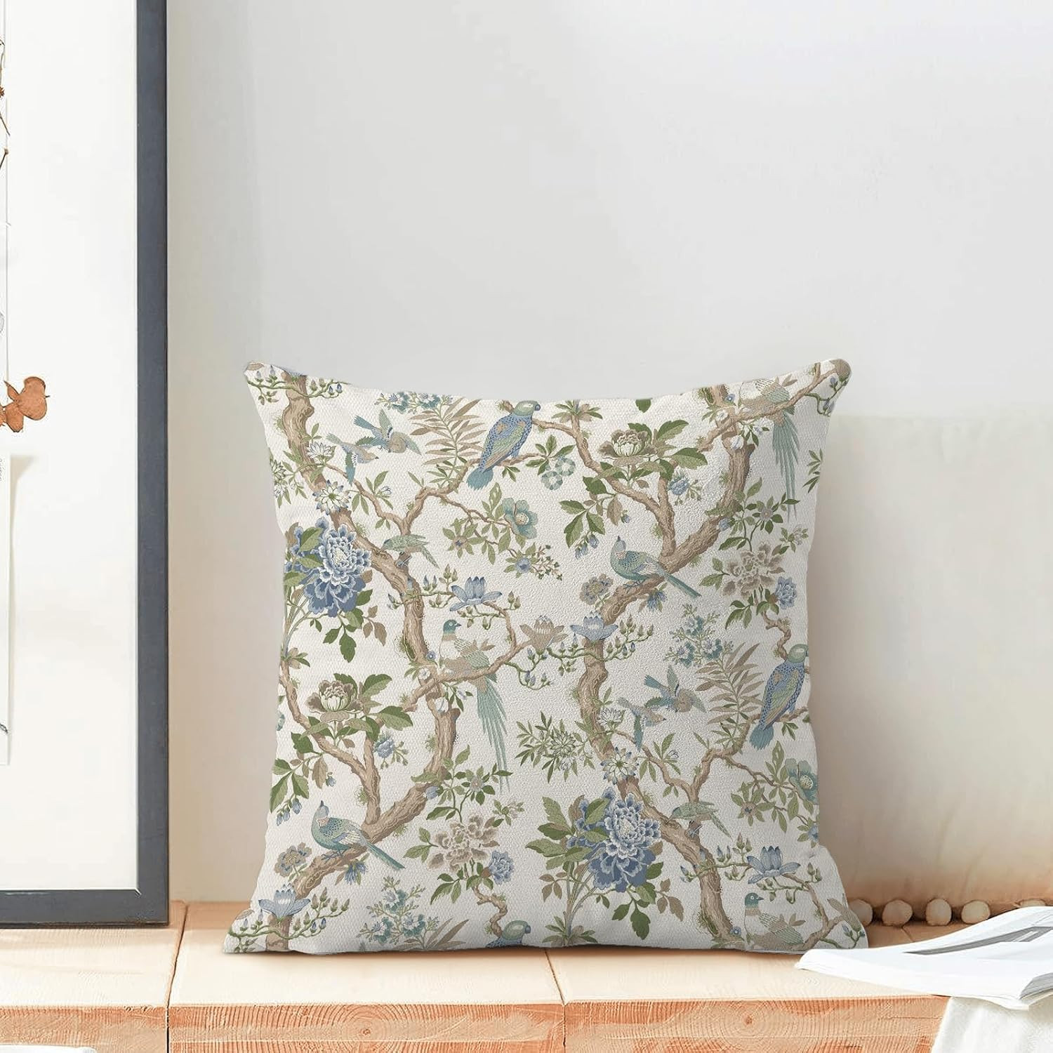 CXMEIFLY Chinoiserie Spring Pillow Covers 20 x 20 Inch Set of 2 for Blue Sage Green Vintage Flowe... | Amazon (CA)