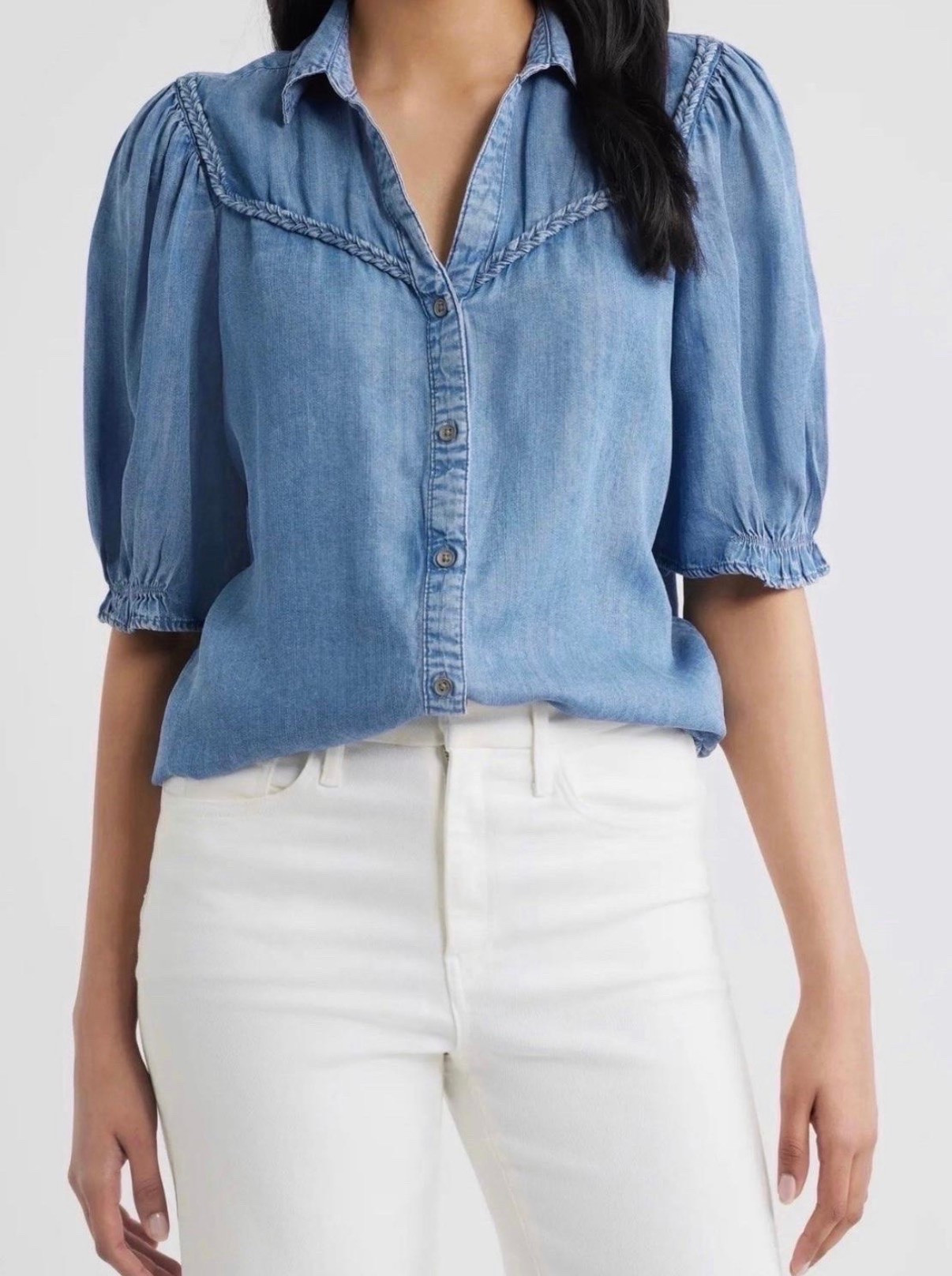 Cute denim top

#LTKootd #LTKgrwm #LTKdayinmylife