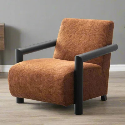 Nora Collection Mid-Century Modern Arm Chair - Orange | Wayfair North America