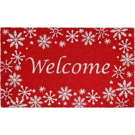 Holiday Time Snowflake Coir Fiber Doormat 18"x30" | Walmart (US)