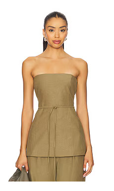 4th & Reckless Tally Blouse in Olive from Revolve.com | Revolve Clothing (Global)