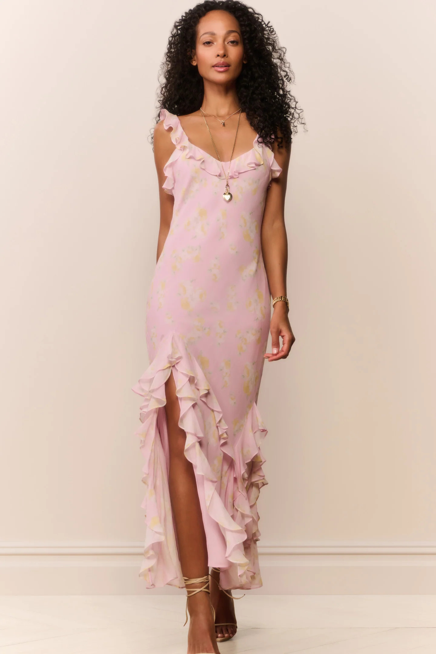 Roseline Floral Chiffon Maxi Dress | LoveShackFancy