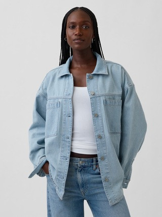 Oversized Denim Shirt Jacket | Gap (US)
