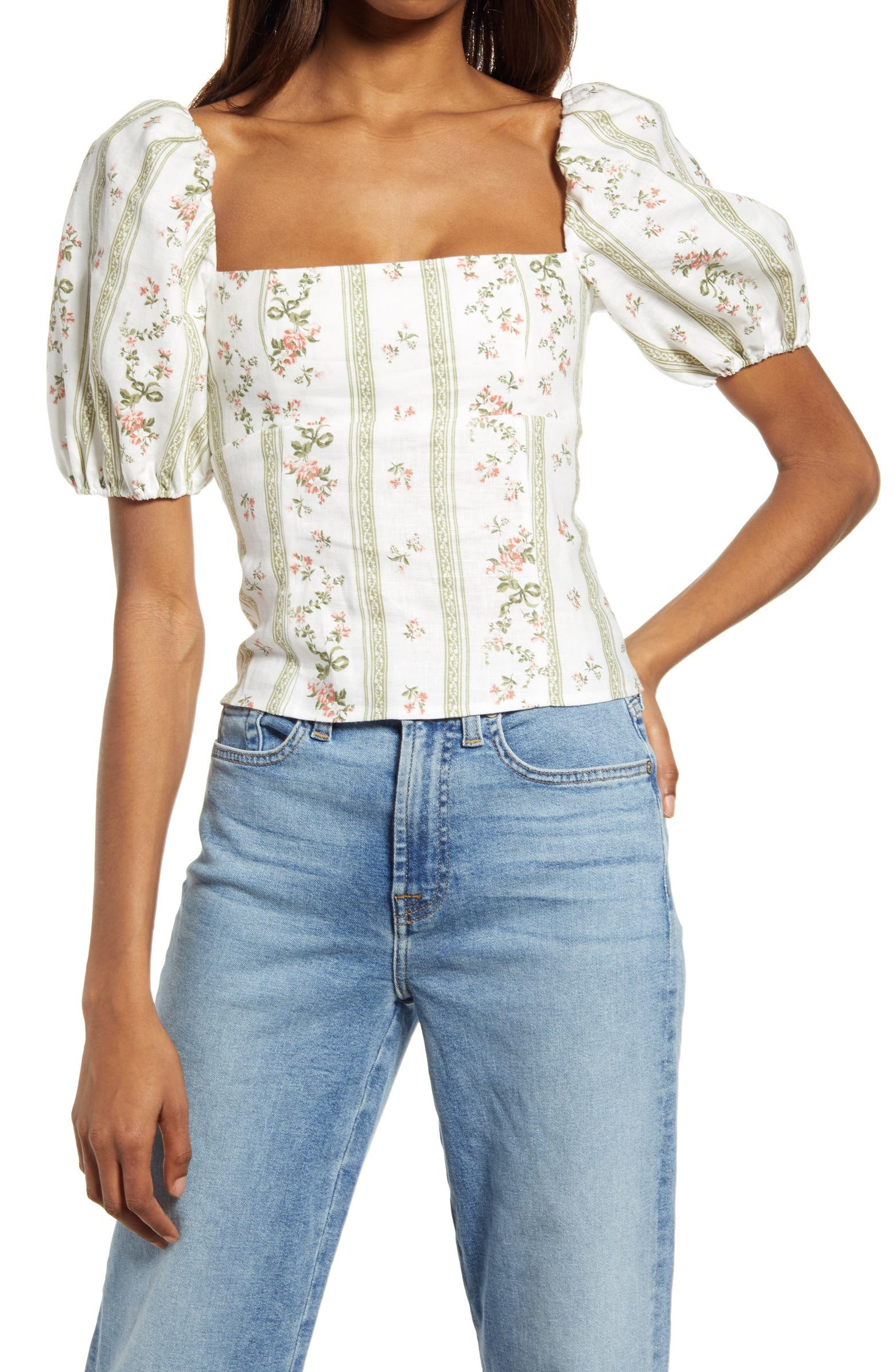 Reformation Arancini Puff Sleeve Top | Nordstrom | Nordstrom