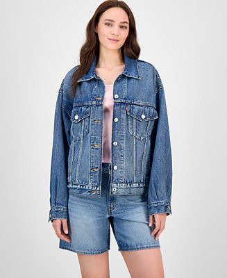 Women's 90s Cotton Trucker Jacket | Macy's
