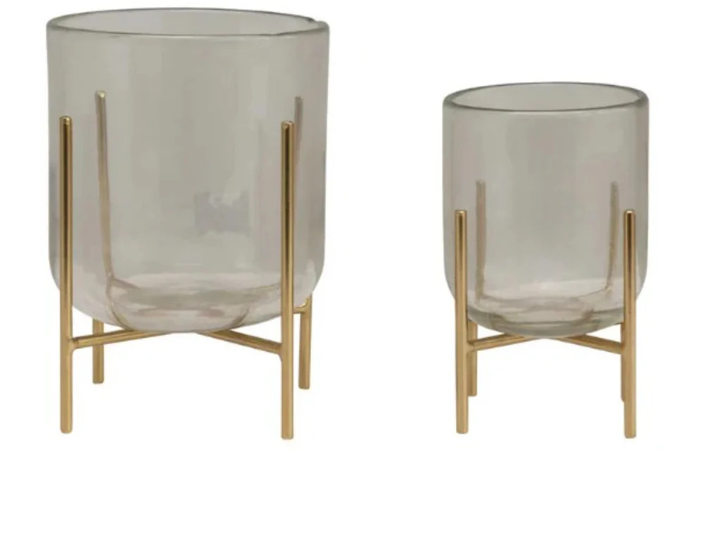 Candle Holder w/ Gold Stand-Small | Dwell Home Co.