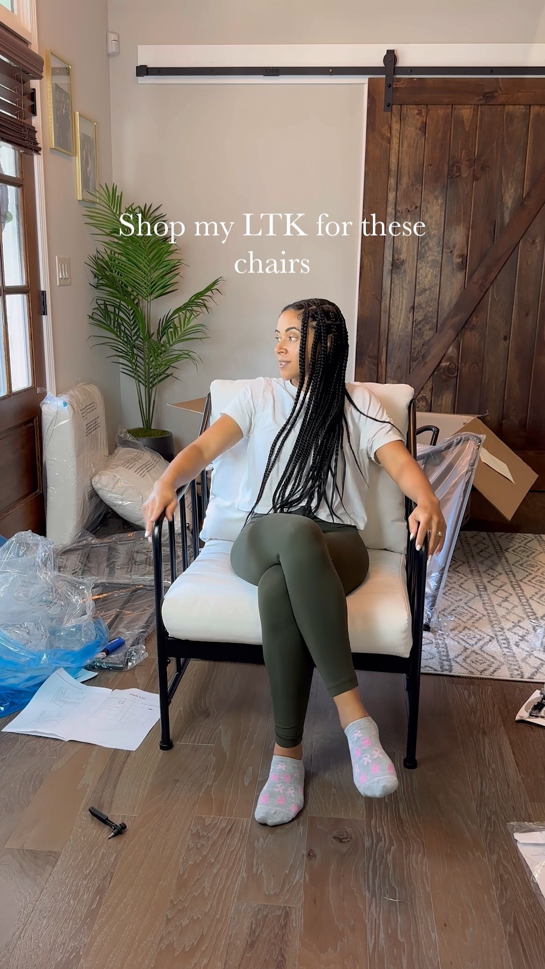 These chairs from Walmart were super simple to assemble and were the perfect addition to our porch. It’s a 3 piece set, that comes with 2 chairs and 1 small table. Don’t miss the Walmart plus week sales so you can get these for less. 