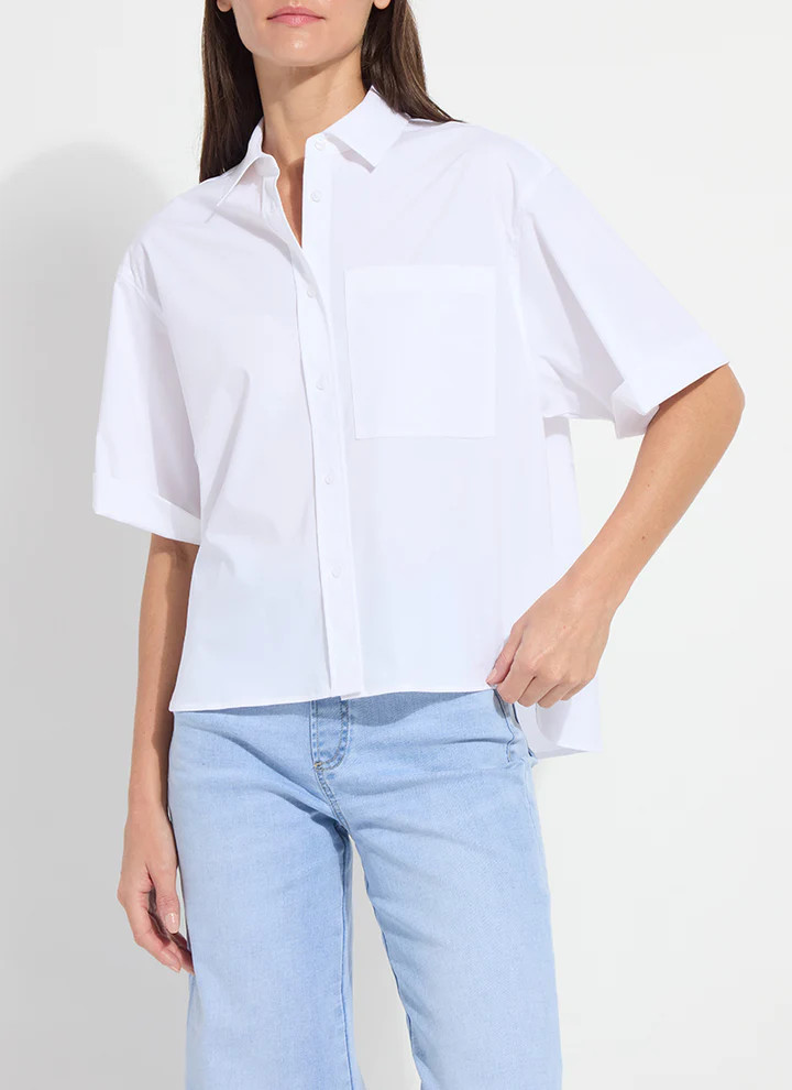 Corinna Oversized Cropped Shirt | Lysse NY