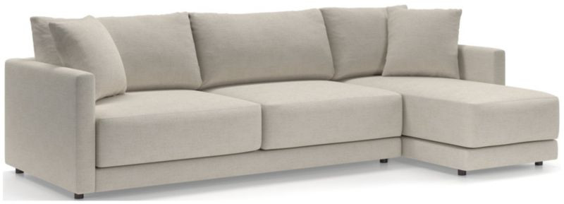 Gather Deep 2-Piece Right Arm Sectional Sofa + Reviews | Crate & Barrel | Crate & Barrel