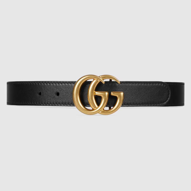 GUCCI Kids - Leather Double G Belt, Size S, Black, Leather | Gucci (US)