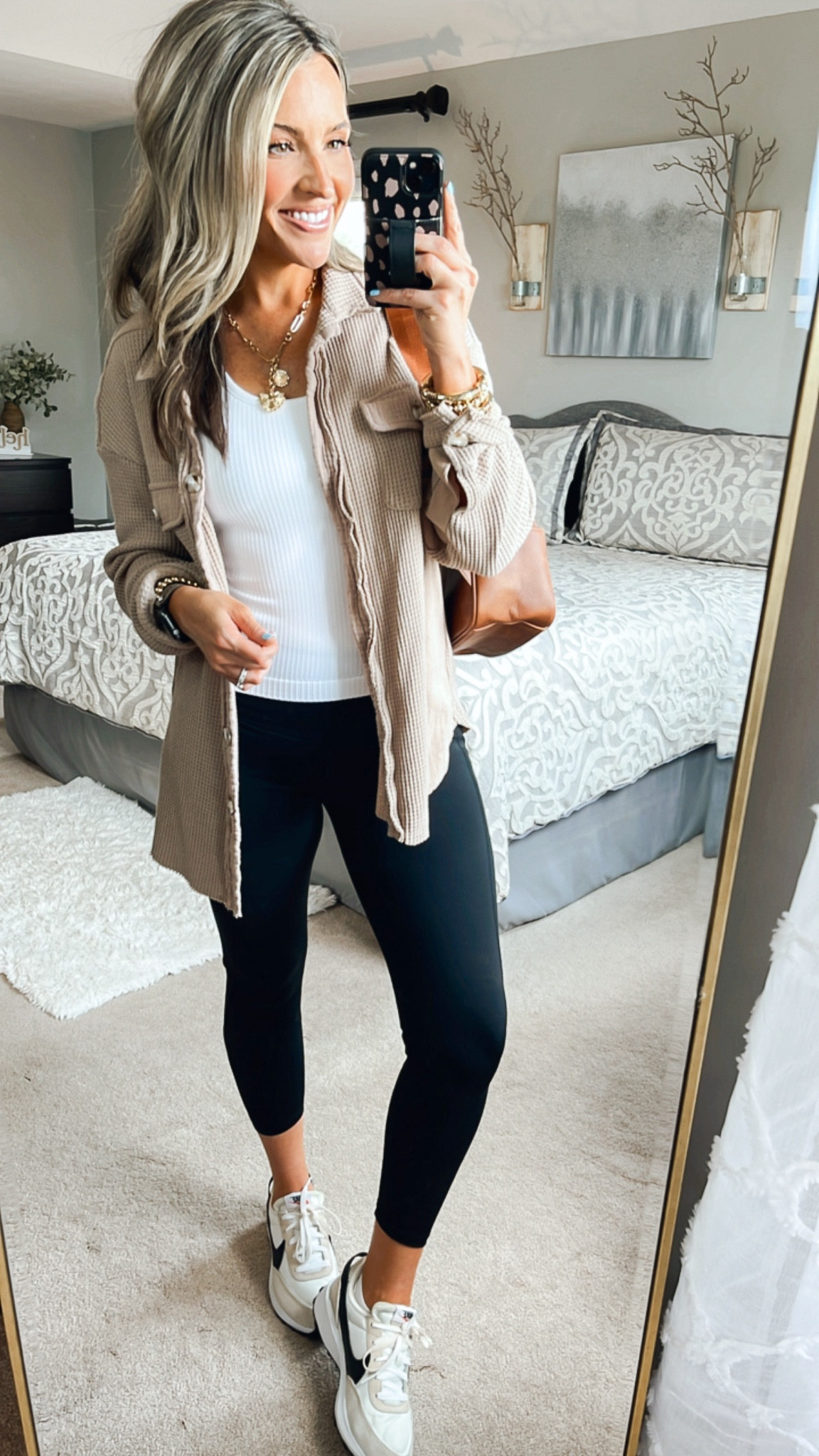 Ultra soft, comfortable, high waisted with tummy control. 2 side pockets. I’m wearing 23” length, I’m 5’5”. I love the 7/8 length it gives 🤗 

#LTKFindsUnder50 #LTKStyleTip #LTKSaleAlert