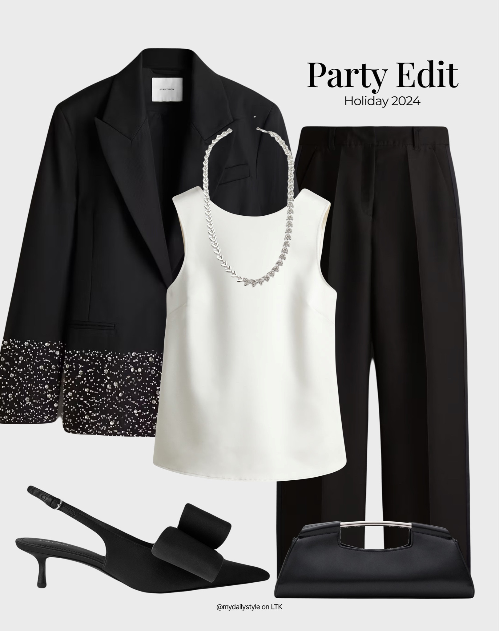 Party outfit perfect for Christmas 🖤

Check out more styling ideas in my profile. 

Tags: night look, holiday 2024, party dressing, parte wear, party look, sequin, holiday outfits, fall style, winter style, winter fit, pre-fall, autumn style, fall outfit, autumn outfit, fall fashion, autumn fashion, easy styling, simple everyday look, chic & basic outfit, Parisian look, casual outfit, capsule wardrobe, office look, brunch style, high street. 

#LTKshoes #LTKstyletip #LTKpartywear