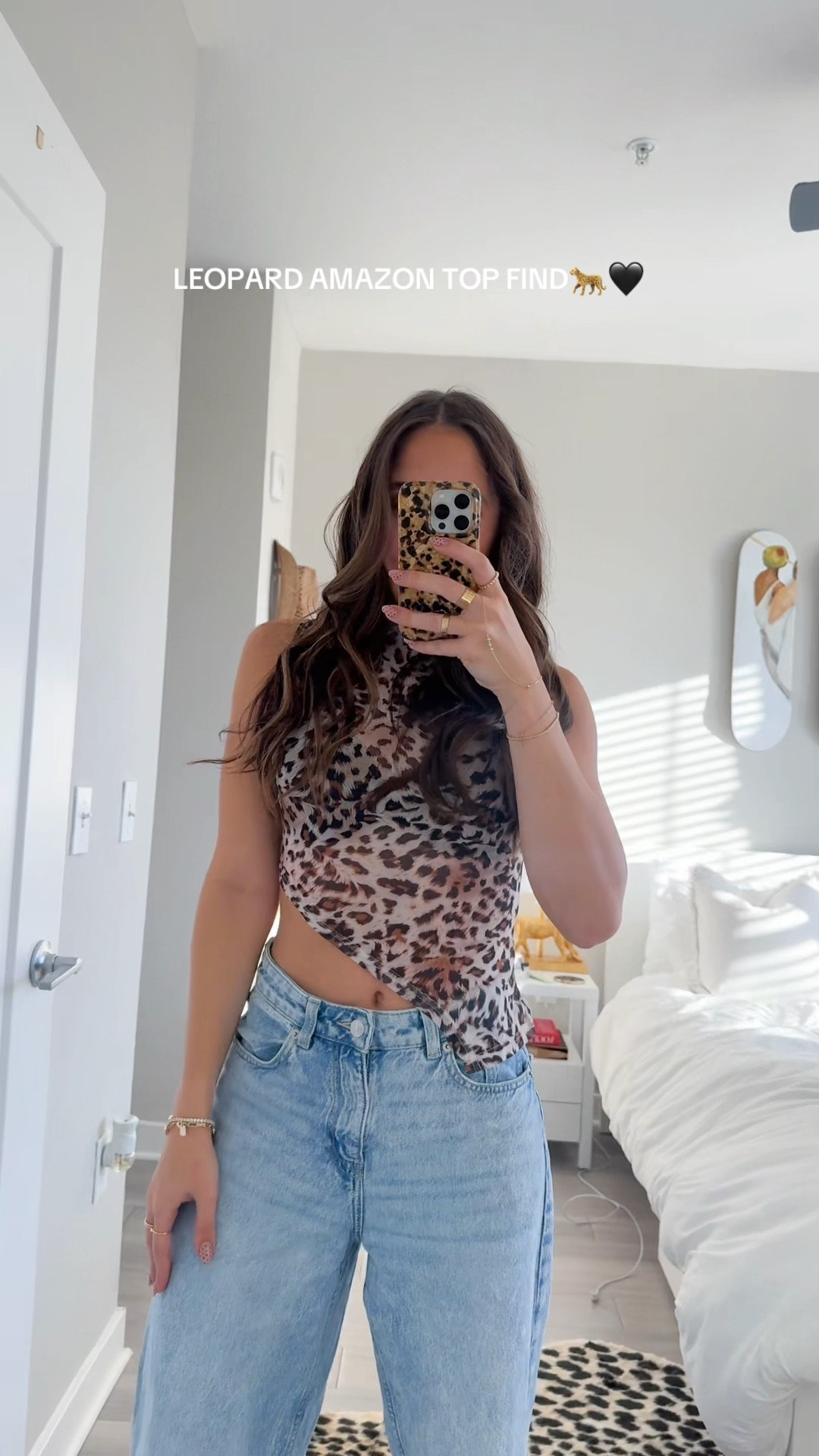 this top is so FUN!!! leopard print✨🐆🖤