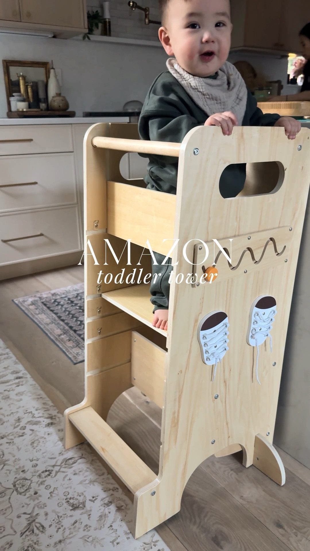 One of the best purchases for my little kitchen helper! This 4-in-1 toddler tower lets him be part of the action—whether it’s cooking, eating, or playing. It transitions from a tower to a highchair, slide, and Montessori learning station, plus the height adjusts with just a push of a button! He’s learning, exploring, and staying engaged while I get things done. Win-win! 🙌 


#amazonfinds #amazontoddlerfinds #toddlerlife #MontessoriAtHome #KitchenHelper #momlife #toddleractivities #toddlermomlife #toddlerlearning 