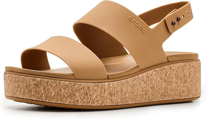 Crocs Women's Brooklyn Cork Low Wedge | Amazon (US)