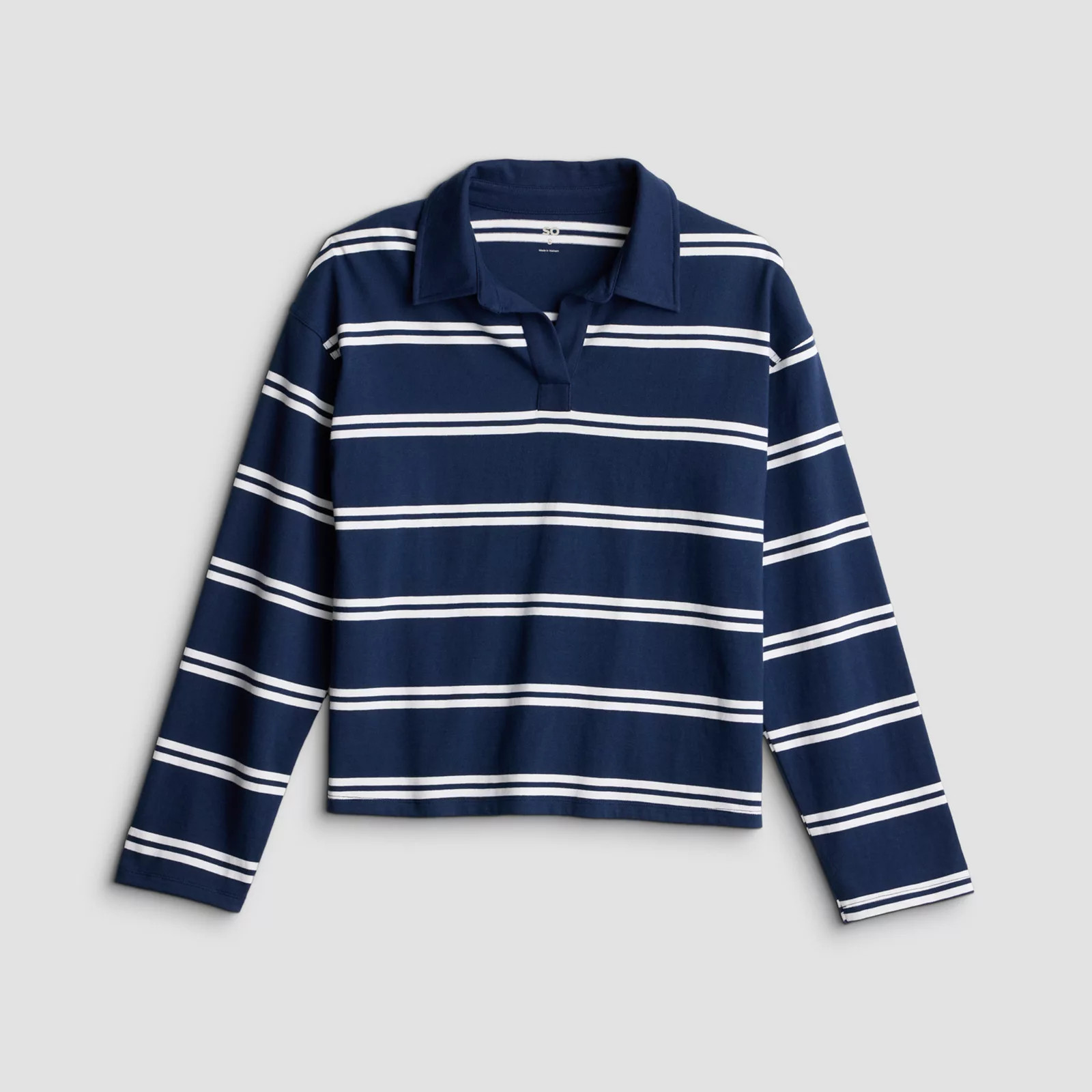 Juniors' SO\u00ae Relaxed Long Sleeve Polo | Kohl's