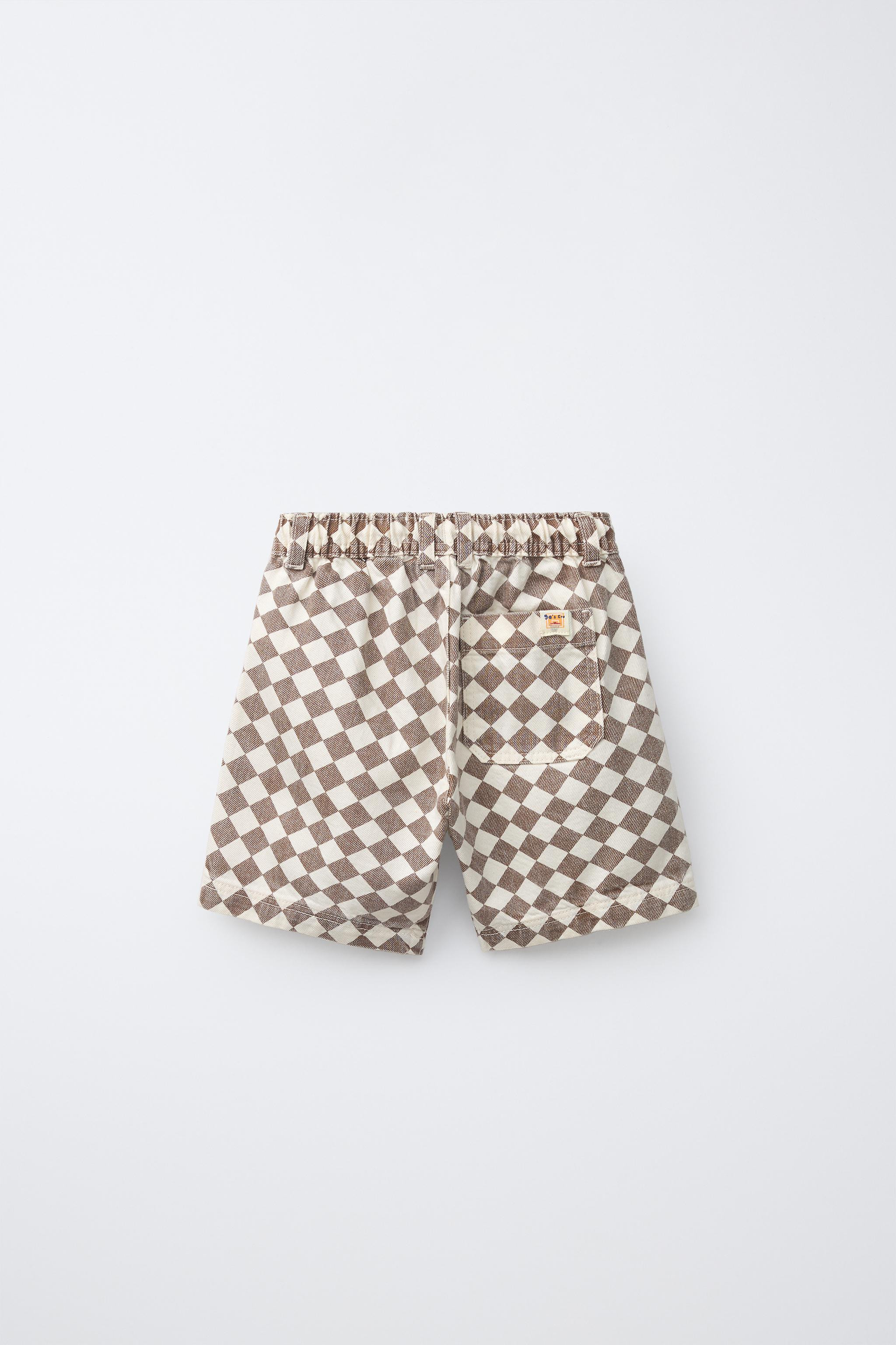 CHECKERED TWILL SHORTS | Zara US