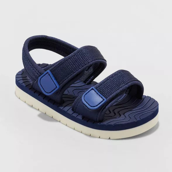 Toddler Boys' Blair Footbed Slip-On Sandals - Cat & Jack™ Navy | Target