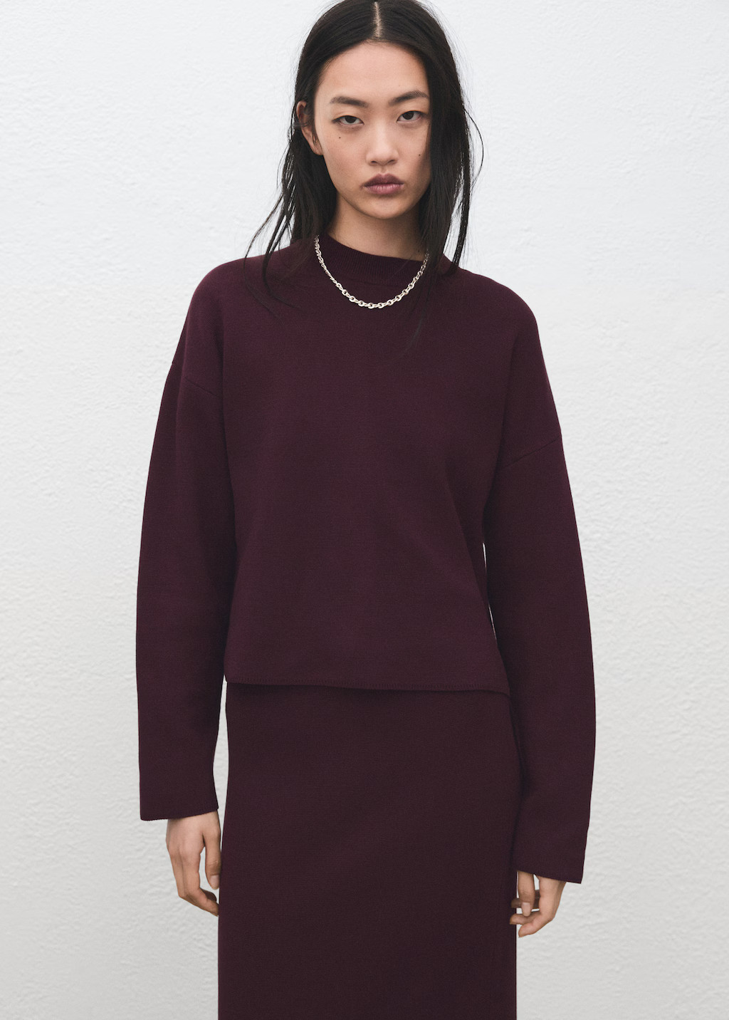Round-neck knitted sweater - Women | MANGO United Kingdom | MANGO (UK)